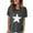 Dark Gray, variant on yunLCZ Women Shirts 4th Of July Oversized Shirt Women Casual Printing Short Sleeves ROUND Neck Loose T Shirt Blouse Tops
