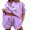 Violet, variante sur TheFound Femmes Deux Pièces Ensemble d'Été Lin Chemise à Manches Courtes + Shorts de Cordon Homewear