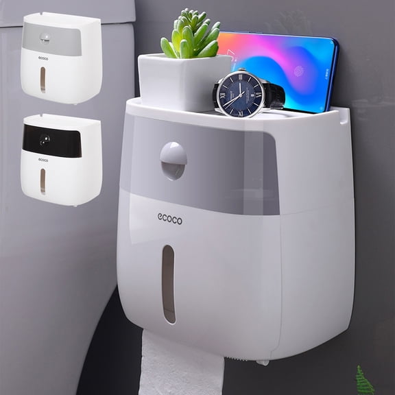 Msgweeeg Paper Towel Holders Wall-mounted Sensor Tissue Box- Sensor Automatic Paper Dispensing Machine- Punch- Paper Box for Household and Commercial Bathrooms- Transparent Viewin