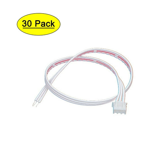 30pcs XH2.54 3 Pins Single End Female Connector Tinned Wire Cable 300mm