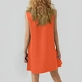 thumbnail image 4 of LISTHA Midi Sundresses for Women A-Line Sleeveless Crew Neck Tank Dress 2025 Summer Beach Vacation Mini Dresses Saffron 2XL, 4 of 6