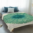thumbnail image 4 of Vintage Green Floral Blanket Soft Cozy Warm Throw Blanket for Couch, Plush Fuzzy Flannel Fleece Blankets for Sofa, Retro Abstract Art Bed Blankets Lightweight Gifts for Women, 50"x80", 4 of 9