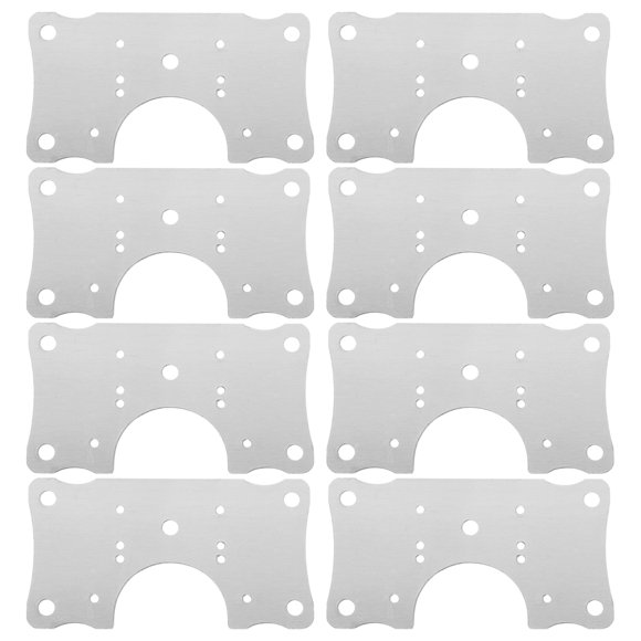 HEALEEP 8Ud Placas Para Arreglo De Bisagras De Puertas Con Reforzado En Inoxidable Plateado
