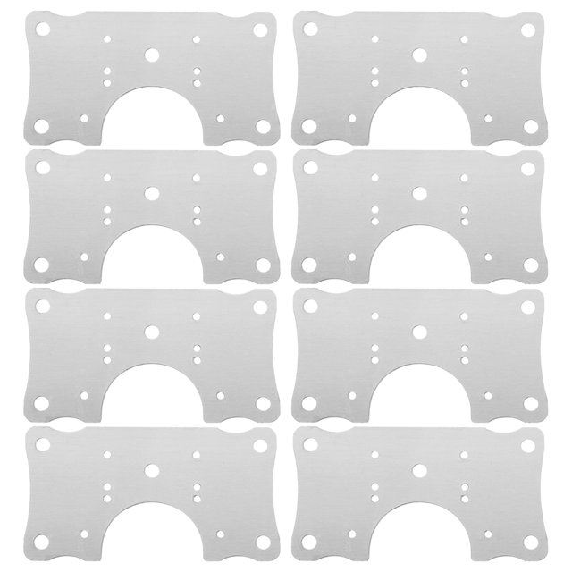 HEALEEP 8Ud Placas Para Arreglo De Bisagras De Puertas Con Reforzado En Inoxidable Plateado