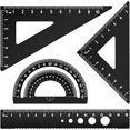 thumbnail image 1 of Ensemble de Règles Triangulaires en Alliage d'Aluminium Outils de Géométrie pour Étudiants et Professionnels, 1 of 6