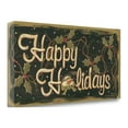 thumbnail image 2 of Tangletown Fine Art 'Happy Holidays' Textual Art on Canvas, 2 of 3