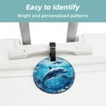 thumbnail image 2 of 2Pcs Leather Round Dolphin Cruise Luggage Tag with Privacy Cover and Name ID Tag - Suitable for Travel Handbags Backpacks School Bags Luggage Tags, 2 of 7