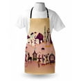 thumbnail image 4 of Circus Apron, Graphic Oriental Festival Crowd with Fantasy as Flying Carpet and Mermaid, Unisex Kitchen Bib with Adjustable Neck for Cooking Gardening, Adult Size, Multicolor, by Ambesonne, 4 of 4
