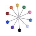 thumbnail image 2 of Jinsinto Push Pins 500-count Map Tacks Marking Pins Plastic Beads Head, 2 of 2