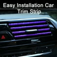 thumbnail image 4 of Soumake 20Pcs Universal Car Air Outlet Decorative Strip Electroplating Colorful U Shape Molding Trim Strips Decor Car Styling Accessories, 4 of 8