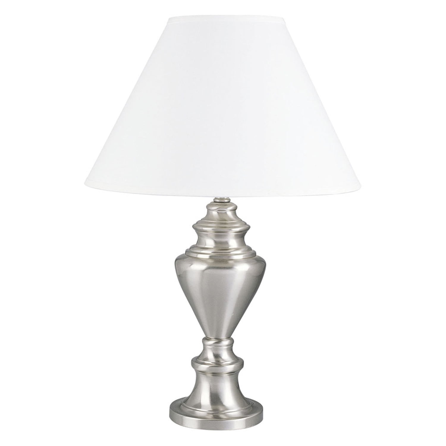 ORE International Metal Table Lamp, Satin Nickel