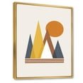 thumbnail image 3 of Designart 'Sun and Mountain Abstract' Modern Framed Canvas Wall Art Print, 3 of 5