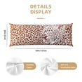 thumbnail image 2 of Bingfone Body Pillow Cover Long Pillow Case with Zipper Decorative Bedding Pillowcase 20"x54" Soft Cushion Pillow Case for Bedroom (without pillow core) -Leopard Brown, 2 of 6