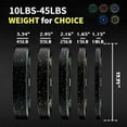thumbnail image 3 of 1 Pcs 45LB Bumper Plates 2 inch Rubber Weight PlatesStrength Training Bench Press Squats Powerlifting Weight Training Home Gym, 3 of 7