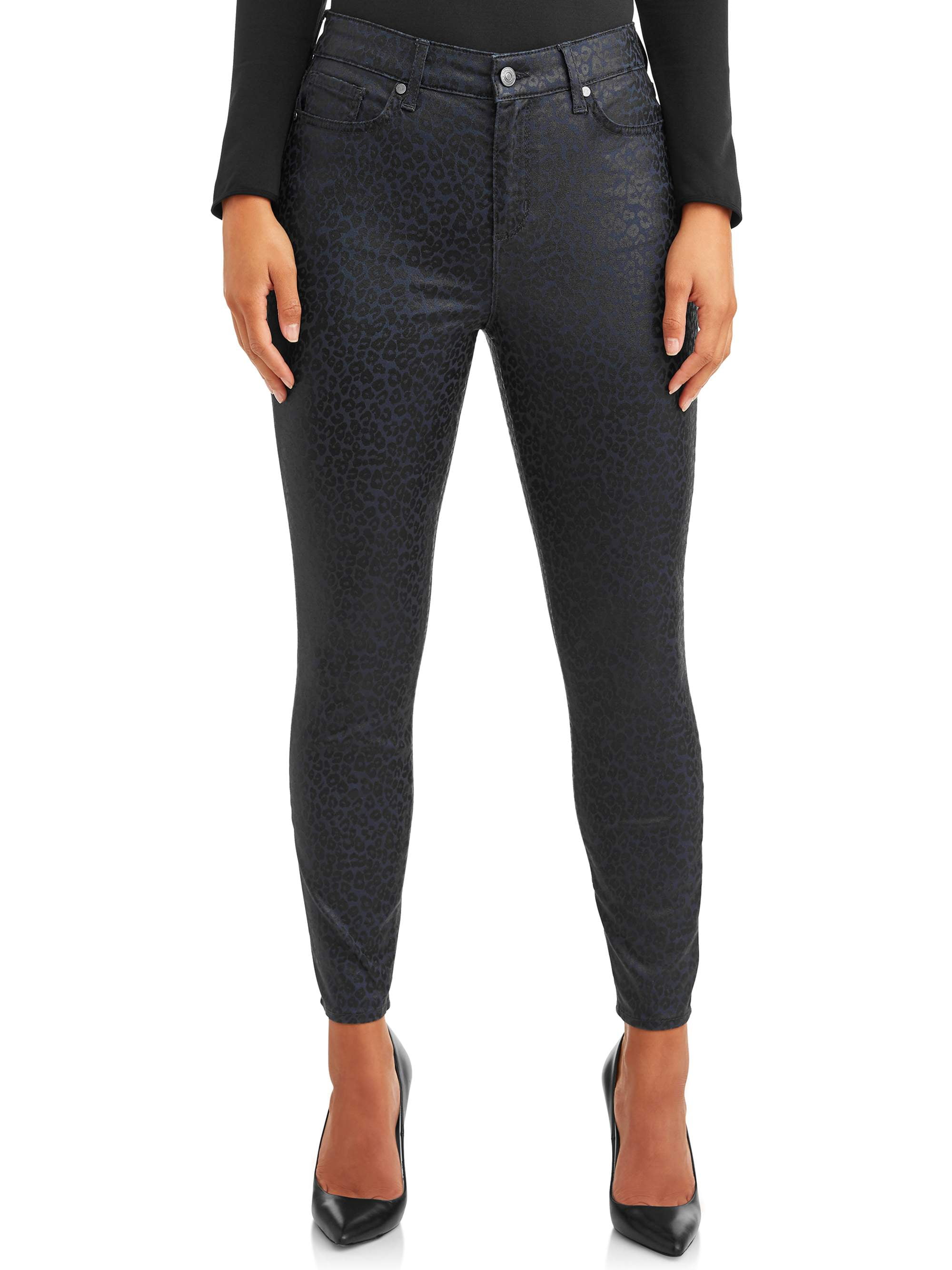 leopard high rise jeans