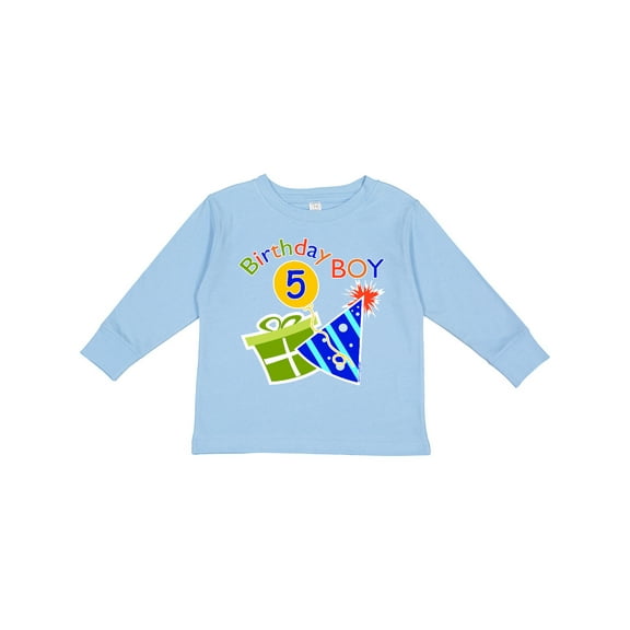 Inktastic Birthday Boy 5th Birthday Boys Long Sleeve Toddler T-Shirt