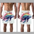 thumbnail image 3 of luoweisi Men's Beach Shorts Quick Dry Swim Trunks with Mesh Lining Whale L, 3 of 5