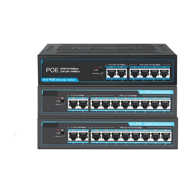 POE Switch 4/8 Ports 100/1000 Mbps Gigabit Network Ethernet 802.3 AF/AT VLAN RJ45 Switch For IP Camera/Wireless AP/NRV