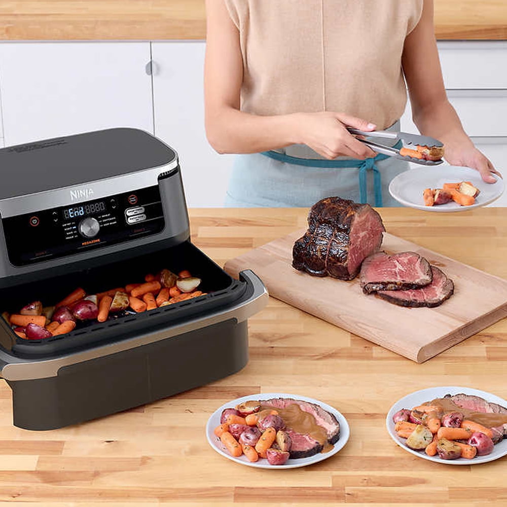 Restored Ninja 11 qt 2-Basket Air Fryer, Black (Refurbished)