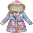 thumbnail image 1 of Veste Matelassée pour Enfants Garçons et Filles Imprimé Mode Dessin Animé Grand Garçon Long Col à Capuche Veste Matelassée, 1 of 5