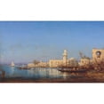 thumbnail image 2 of Félix Ziem 24x16 Black Ornate Framed Double Matted Museum Art Print Titled: African Tripoli, 2 of 5