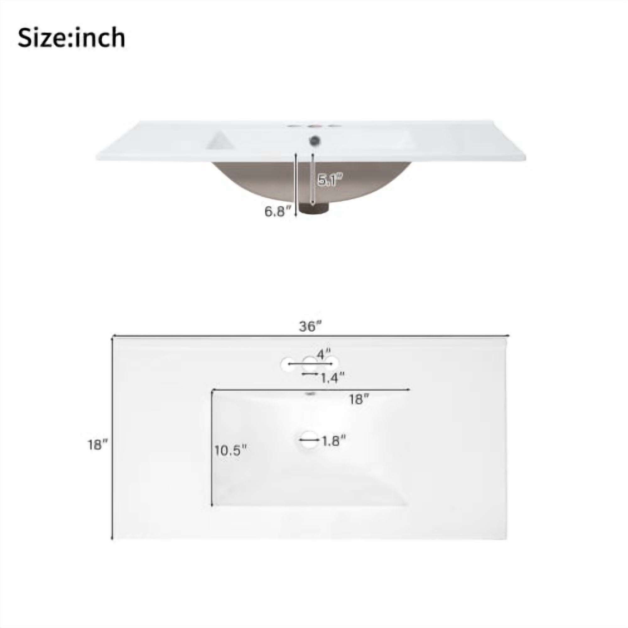 Harper & Bright Designs 72" Black Bathroom Vanity Sink Combo with Soft-Close Doors, Bathroom Floor Cabinet with Storage