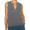 thumbnail image 2 of Sleeveless Women Solid Color V-Neck Knit Vest Sweater, 2 of 5