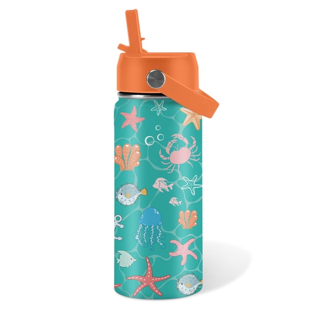 Botella de agua para niños Thermos xiiai de acero inoxidable de 470 ml, a prueba de fugas