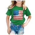 thumbnail image 2 of Hbdhejl T Shirts For Boys Girls Toddler Summer Independence Day Short Sleeve Prints T Shirt Tops Clothes Green 6-7 Years, 2 of 4