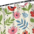 thumbnail image 3 of Pioneer Flower Floral Print Pattern Shower Curtain 72"x84", Bathroom Decorative Shower Curtain Set with 12 Hooks, Waterproof Washable, 3 of 6