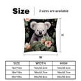thumbnail image 5 of Koala Throw Pillow Covers Covers Set of 2, Velvet Cushion Case with Unique Patterns for Bed Pillows, 16x16 18x18 20x20 Inches,for Various Occasions, 5 of 6