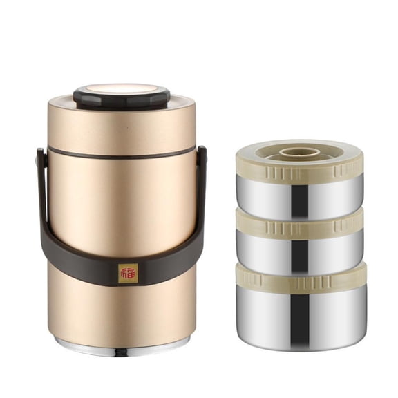 Thermal Food Container 3 Compartment Nonrust Steel Insulated Lunch Jar