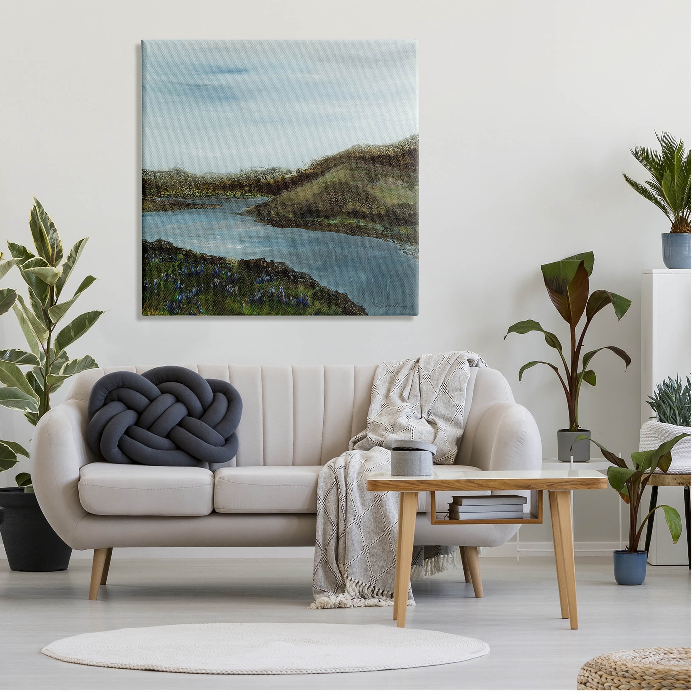 Stupell Industries Grassland Stream Flowing Countryside Graphic Art Gallery Wrapped Canvas Print Wall Art, Design by Ruth Fromstein