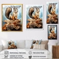 thumbnail image 4 of Designart "Forest Adventure with Brown Squirrel" Animals Framed Wall Art - Traditional Brown Squirrel Living Room Framed Canvas Art, 4 of 6