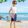 thumbnail image 4 of GYRATEDREAM Boys Swim Trunks Swim Shorts Compression Boxer Brief Liner Bathing Suit Swimsuit Anti-Chafe Toddler Kids Swimwear for 10-12T Flag, 4 of 9
