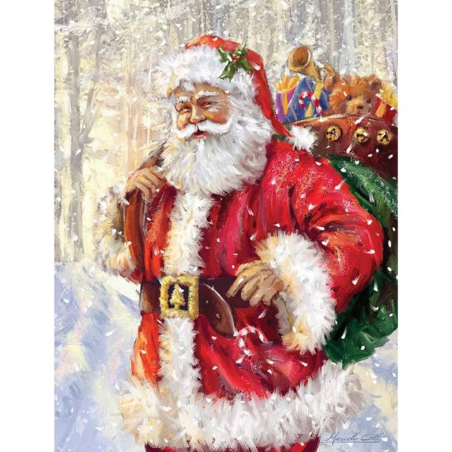 Cuadros Decorativos (DB6227) Papá Noel 5D DIY Cuadrado Diamante Pintura Mosaico Punto de Cruz (B1528) 20X30cm Wdftyju embutido en tela