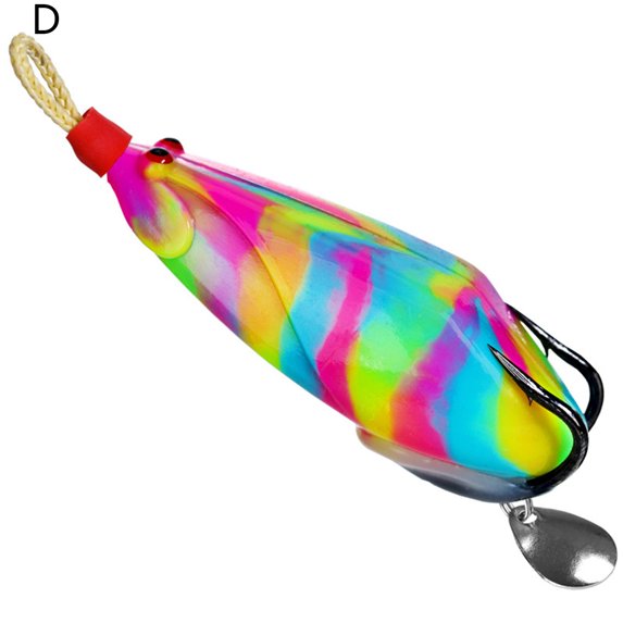 7cm/2.76 Frog Lure, 14g Fishing Lures Vivid Pattern 3D Eyes Lightweight Thunder Fishing Lures Black Fish Fake Frogs for Outdoor Fishing Winter Fishing