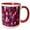 Red/White, variant on 3drose, Image of Stacked Cubes of Pink and Purple Gold Rimmed, 15oz Mug