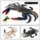 thumbnail image 2 of Figuras de cangrejo realistas de plástico con forma de animal marino, 2 unidades, azul/rojo, 2 of 2