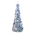 thumbnail image 2 of 7ft Pop Up Snow Flocked Christmas Tree with 200 Warm White LED Lights & 8 Lighting Modes, Blue & Silver Ornaments, Ribbons, Bow-Knots, Easy Assembly for Holiday Décor, 2 of 9