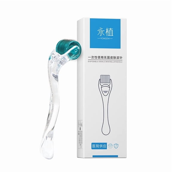 XIRQI 0.30Mm Microneedle Roller with Storage Case-192 Micro Needling Dermal Tool for Face,Beard,Scalp&Body-At Home Microneedling Skin Care for Women&Men (Green)