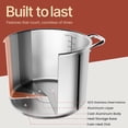 thumbnail image 6 of Bakken- Swiss 14-Quart Stainless Steel Stockpot with Glass Lid – Heavy-Duty, Induction Compatible, Dishwasher Safe & Easy Cleaning, 6 of 7