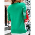 thumbnail image 5 of Ugly Christmas Sweater for Women Cartoon Print Loose Knitwear Long Sleeve Round Neck Pullover, 5 of 6