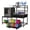 Black, variant on 3D Printer Stand with Storage Drawer and Rolling Filament Basket, Industrial Printer Table with Open Shelves and Hooks, Sturdy Metal Workstation for 3D Printing Tools and Accessories, Black