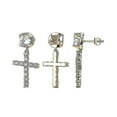 thumbnail image 1 of Punk Gold Cross Earrings For Men, 1 of 4