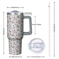 thumbnail image 2 of Gray Christmas Gnome and Tree Pattern Tumbler with Handle and Lid,40oz Double Wall Vacuum Insulated Tumbler,Cups Gift for Women and Men, 2 of 7
