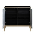 thumbnail image 4 of AC00200 - Console Table, Black, Gray & Brass Finish - Quilla, 4 of 9