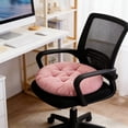 thumbnail image 4 of Lypsnake Round Chair Cushion -15.7 Inch Pink stripes Memorys Foam Seat, Thickened Non-Slip Memory Foam Chair Pad, for Garden Office Home Kitchen Dining and Wheelchair Use, 4 of 6