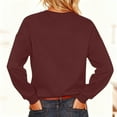 thumbnail image 4 of Cowsor Womens Hollow Heart Cutout Crewneck Sweatshirt Thin Lightweight Long Sleeve Loose Fit Solid Casual Spring Summer Pullover Tops, 4 of 8