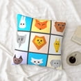 thumbnail image 4 of LNWH Decorative Pillow Covers, Cute Animals Square Sofa Decorative Knit Pillow Case, 22"x22", 4 of 8